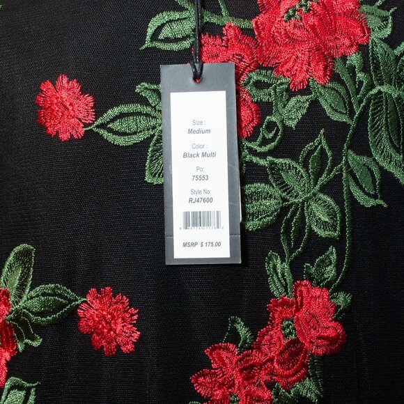 NWT Romeo & Juliet Couture Embroidered Rose Shift Dress size M - Picture 12 of 12